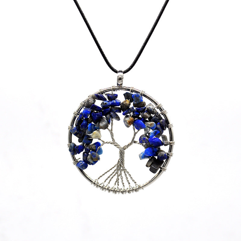 Collar Árbol de la Vida en Piedra Natural — Estilo Artesanal Kabala