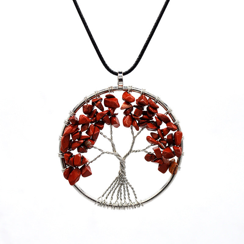 Collar Árbol de la Vida en Piedra Natural — Estilo Artesanal Kabala