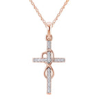 Collar Cruz Diamantada con Nudo Infinito — Estilo Elegante