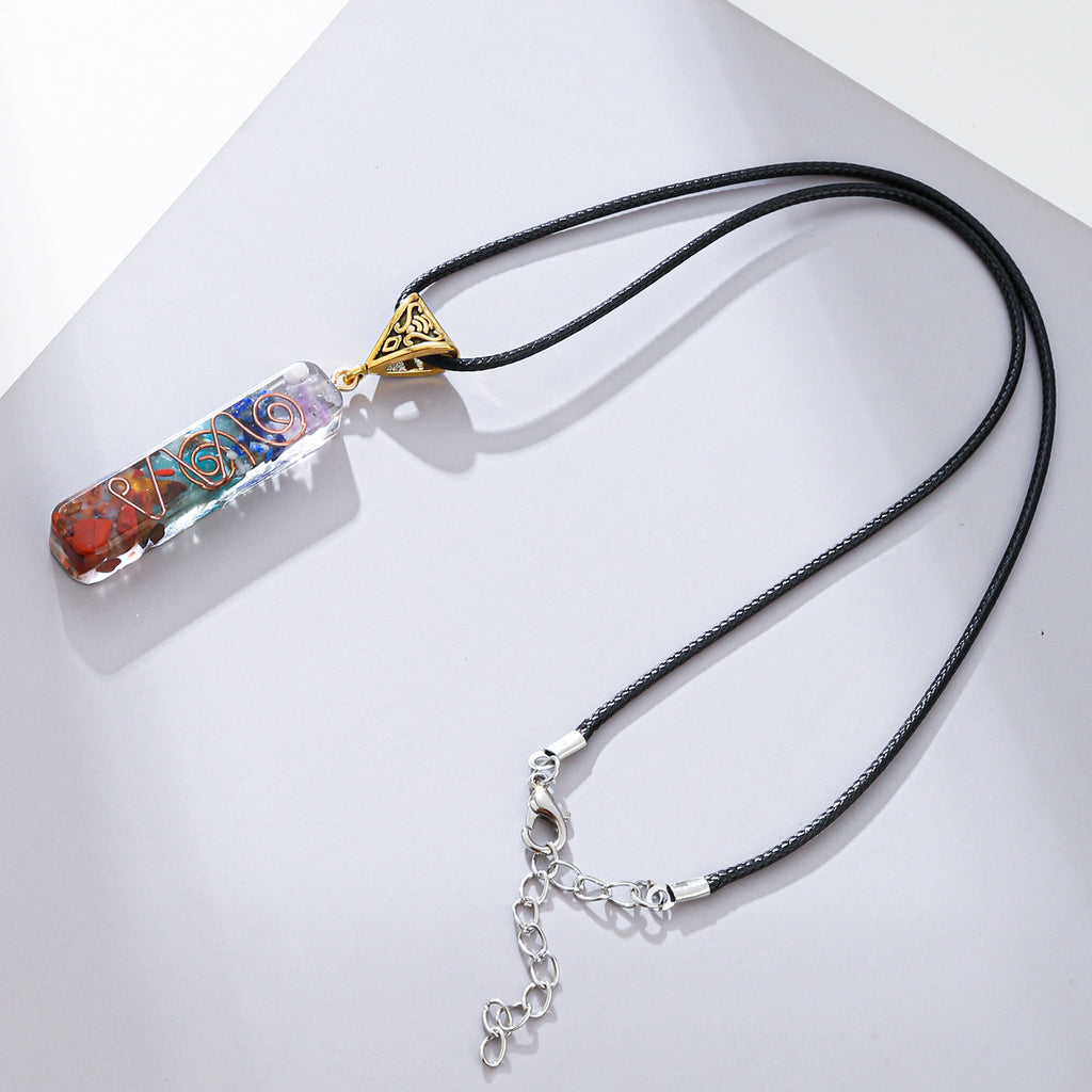 Collar de Piedra Natural 7 Chakras — Amuleto de Meditación y Energía