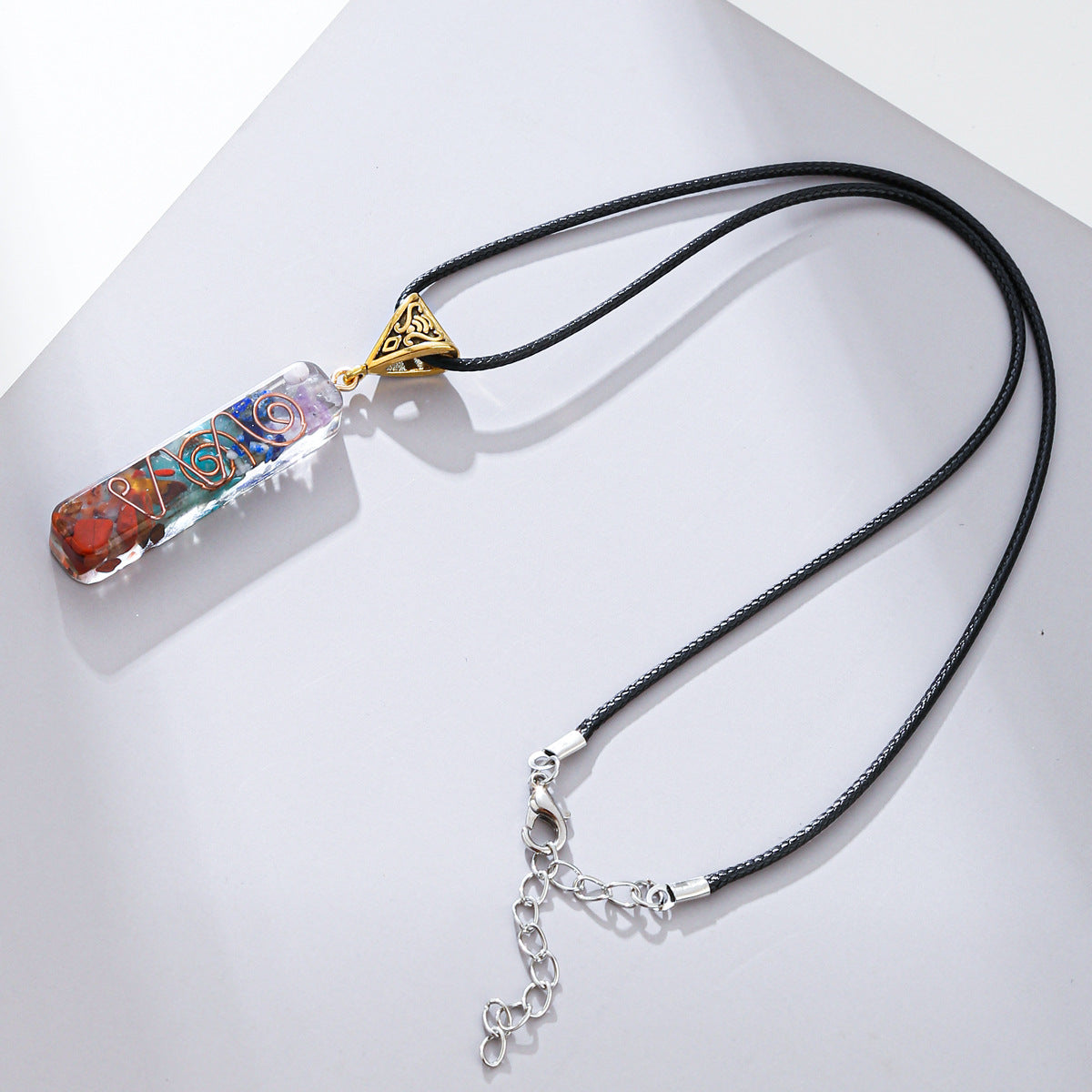 Collar de Piedra Natural 7 Chakras — Amuleto de Meditación y Energía