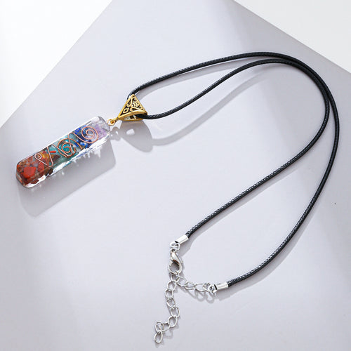 Collar de piedras naturales de 7 chakras: amuleto de meditación y energía