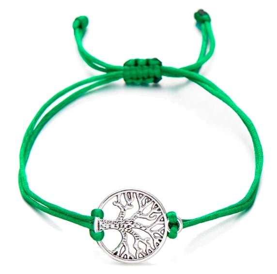 Pulsera Ajustable Árbol de la Vida — Tejido Artesanal con Cordón de Cera