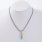 Collar de Cristal Transparente Multicolor — Diseño Geométrico y Estilo Natural