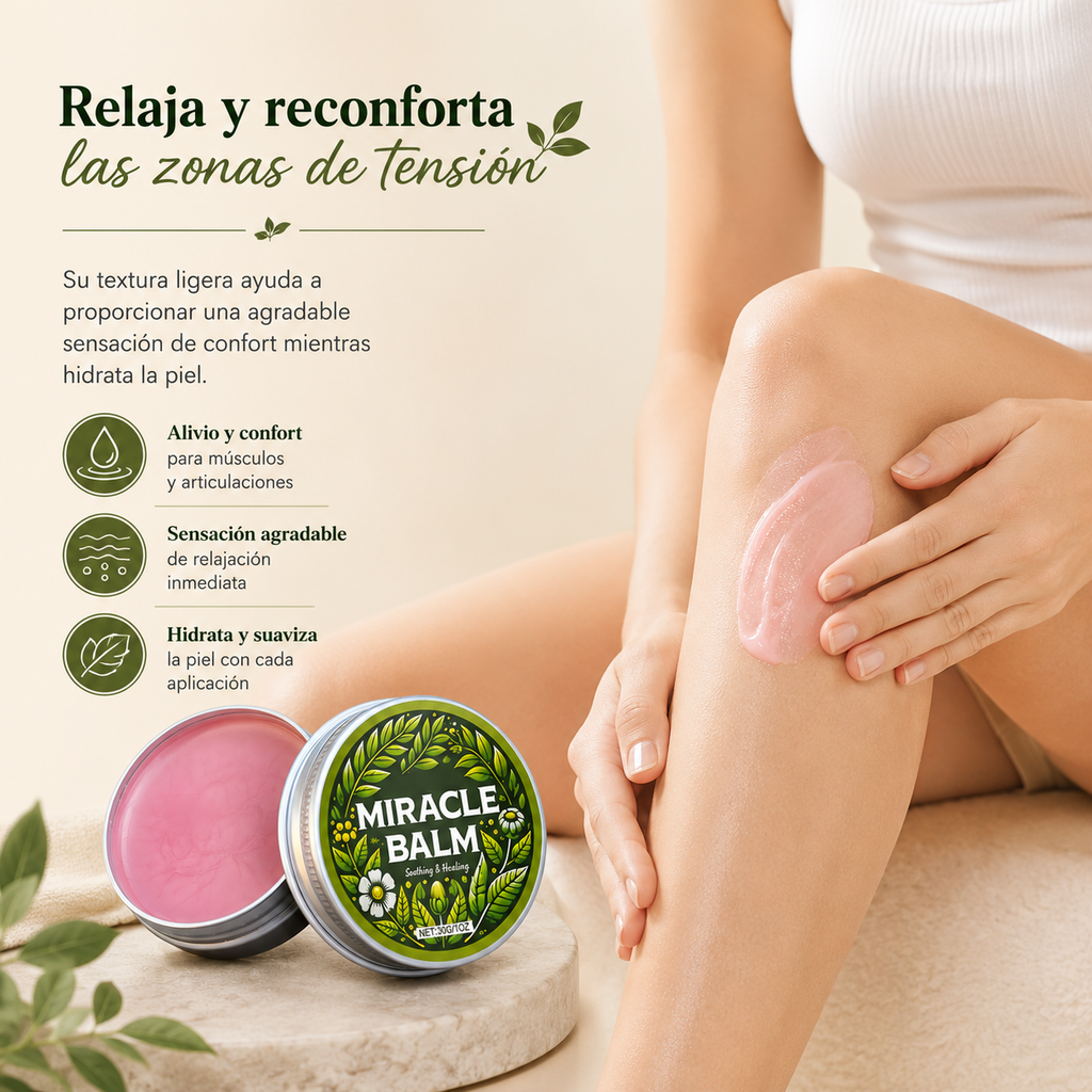 Crema Calmante para Articulaciones — Alivio Natural para Espalda, Manos y Pies