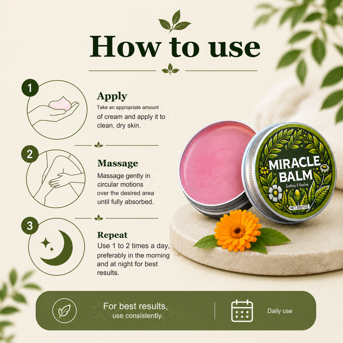 Crema relajante para articulaciones — Confort natural para espalda, manos y pies