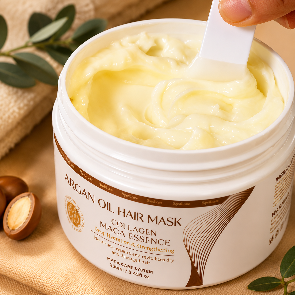 Mascarilla Capilar de Aceite de Argán — Tratamiento Profundo para Cabello Seco o Dañado