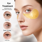 Parches para el contorno de ojos de colágeno y péptidos de oro — 60 piezas (30 pares)