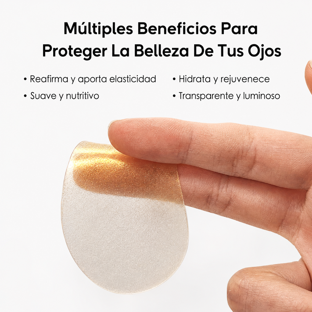 Parches de Colágeno y Péptidos Dorados para Ojos — 60 Piezas (30 Pares)