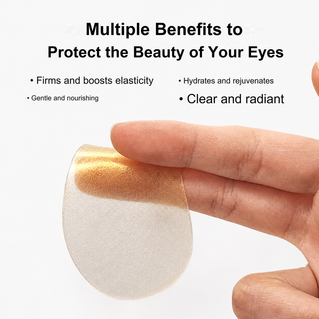 Parches para el contorno de ojos de colágeno y péptidos de oro — 60 piezas (30 pares)
