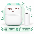 Mini Impresora Térmica Portátil Bluetooth Modelo A6 — Sin Tinta, PVC, Batería 1000mAh, 11×8×3.5cm