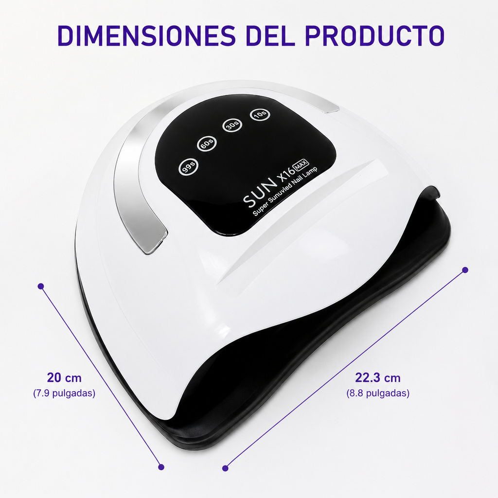 Lámpara UV/LED Profesional para Uñas de Gel — 66/72 LEDs, 4 Temporizadores y Sensor Automático