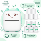 Mini impresora térmica portátil Bluetooth modelo A6: sin tinta, PVC, batería de 1000 mAh, 11 × 8 × 3,5 cm