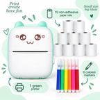 Mini impresora térmica portátil Bluetooth modelo A6: sin tinta, PVC, batería de 1000 mAh, 11 × 8 × 3,5 cm