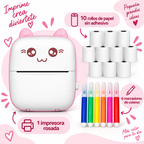 Mini Impresora Térmica Portátil Bluetooth Modelo A6 — Sin Tinta, PVC, Batería 1000mAh, 11×8×3.5cm
