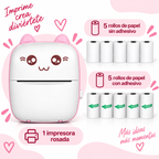 Mini Impresora Térmica Portátil Bluetooth Modelo A6 — Sin Tinta, PVC, Batería 1000mAh, 11×8×3.5cm