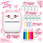Mini Impresora Térmica Portátil Bluetooth Modelo A6 — Sin Tinta, PVC, Batería 1000mAh, 11×8×3.5cm