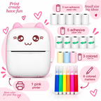Mini impresora térmica portátil Bluetooth modelo A6: sin tinta, PVC, batería de 1000 mAh, 11 × 8 × 3,5 cm