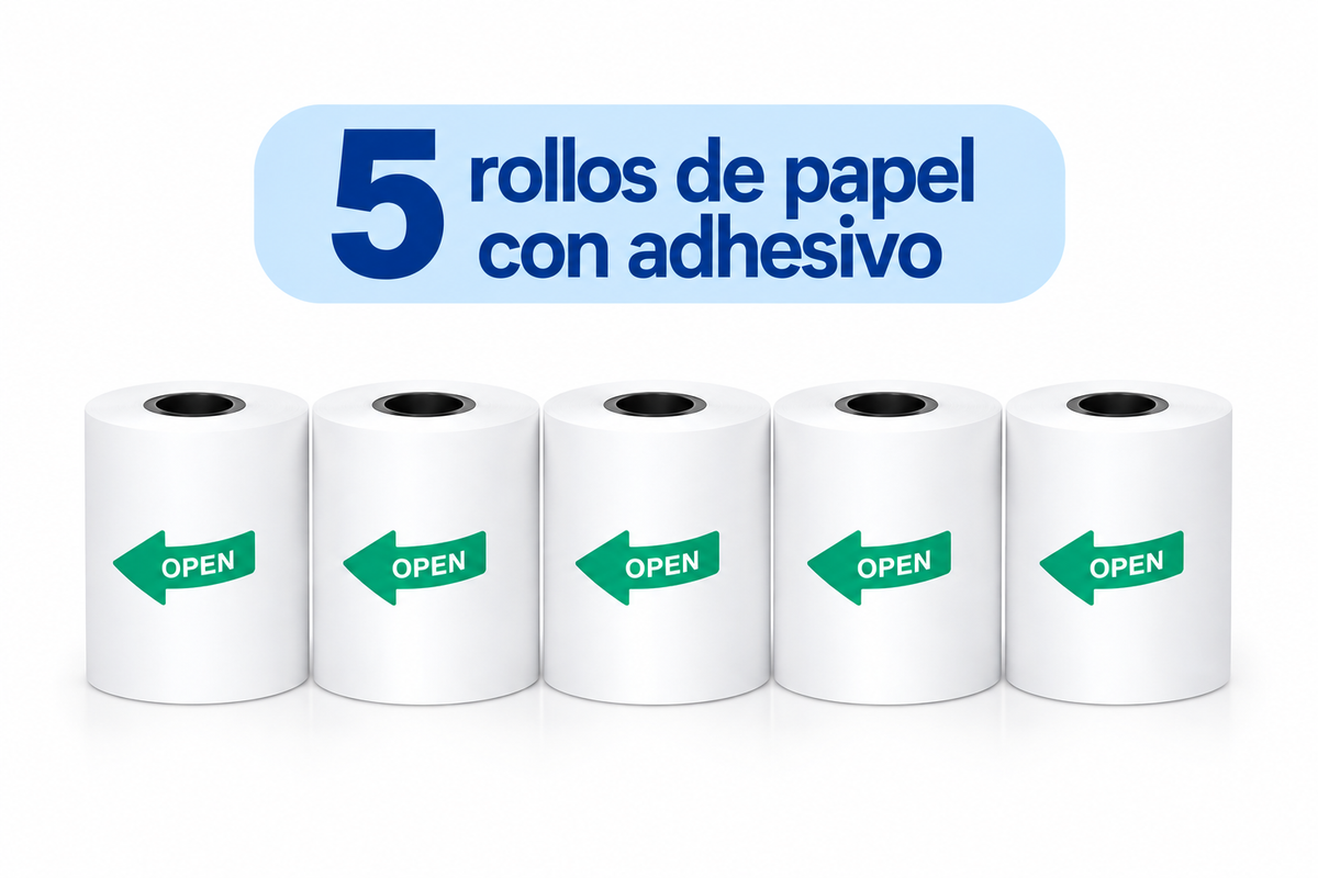 Mini Impresora Térmica Portátil Bluetooth Modelo A6 — Sin Tinta, PVC, Batería 1000mAh, 11×8×3.5cm