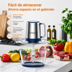 Procesador de Alimentos Eléctrico con Bowl de Vidrio 2L — Pica, Muele y Mezcla en Segundos