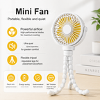 Rechargeable Portable Fan with Flexible Tripod