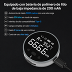 Regla Electrónica Digital de Medición — LCD, Hasta 99.99m Acumulado, Recargable USB-C