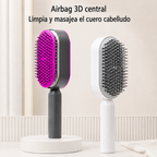 Cepillo de Cabello con Cojín de Aire 3D — Autolimpieza, Antiestático, ABS, Para Cabello Seco y Húmedo