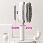 Cepillo de Cabello con Cojín de Aire 3D — Autolimpieza, Antiestático, ABS, Para Cabello Seco y Húmedo