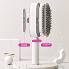 Cepillo de pelo con cojín de aire 3D: autolimpiable, antiestático, ABS, para cabello seco y húmedo