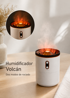 Humidificador USB con Difusor de Aromas y Luz Nocturna — 2 Salidas de Niebla, Temporizador 2–8h, Plástico