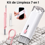 Kit de Limpieza Multifuncional para Electrónicos — Pluma, Cepillo, Extractor de Teclas y Spray, ABS, 60×130mm