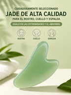 Set Gua Sha 2 Piezas — Masajeador Facial de Resina Natural para Lifting, Cuello y Antiarrugas