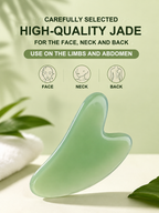 Set de Gua Sha de 2 piezas: masajeador facial de resina natural para lifting, cuello y líneas de expresión