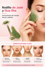 Set Gua Sha 2 Piezas — Masajeador Facial de Resina Natural para Lifting, Cuello y Antiarrugas