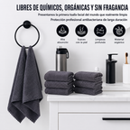 Set de 6 Toallas de Mano Premium de Microfibra — Secado Rápido, Alta Absorbencia, 40x70cm