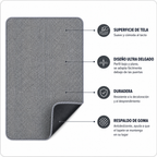 Tapete de Baño Ultrafino Antideslizante — Absorbente, Secado Rápido, Lavable a Máquina | Gris
