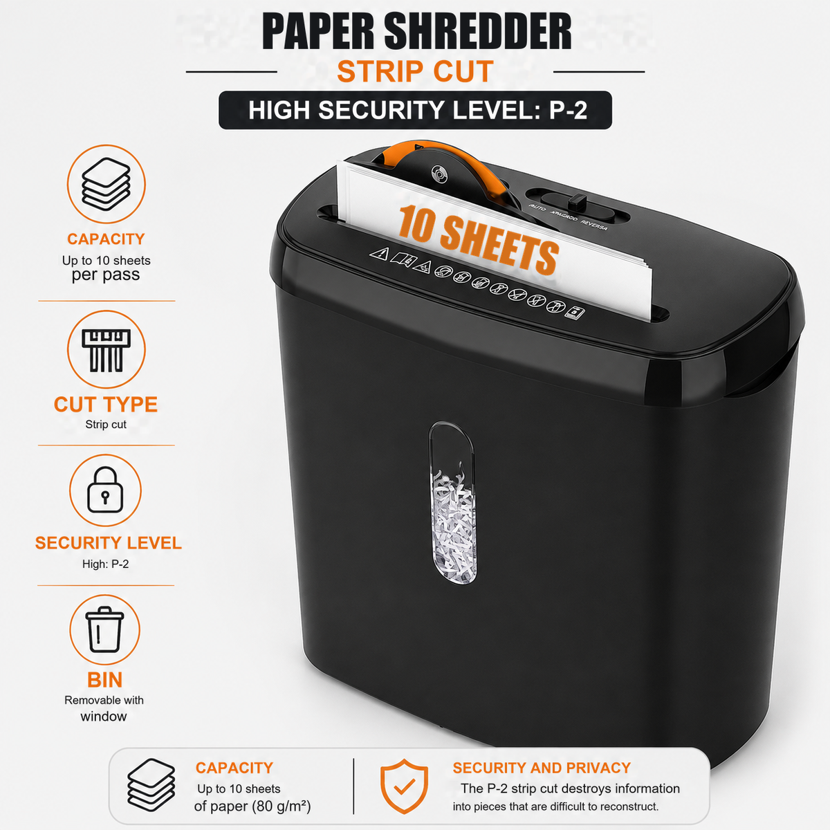 10-Sheet Paper Shredder