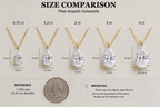 Pear-Cut Moissanite Necklace in Gold-Plated S925 Silver — Diamond-Like Sparkle (Chain Included)
