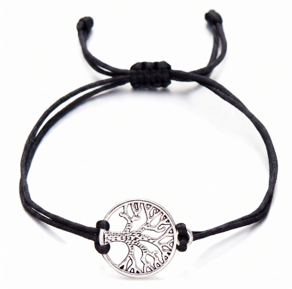 Pulsera Ajustable Árbol de la Vida — Tejido Artesanal con Cordón de Cera