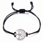 Pulsera Ajustable Árbol de la Vida — Tejido Artesanal con Cordón de Cera