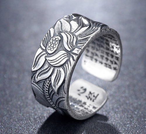 Anillo Lotus Sutra en Cobre Thai — Estilo Étnico Moderno