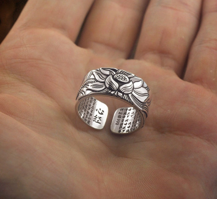 Anillo Lotus Sutra en Cobre Thai — Estilo Étnico Moderno