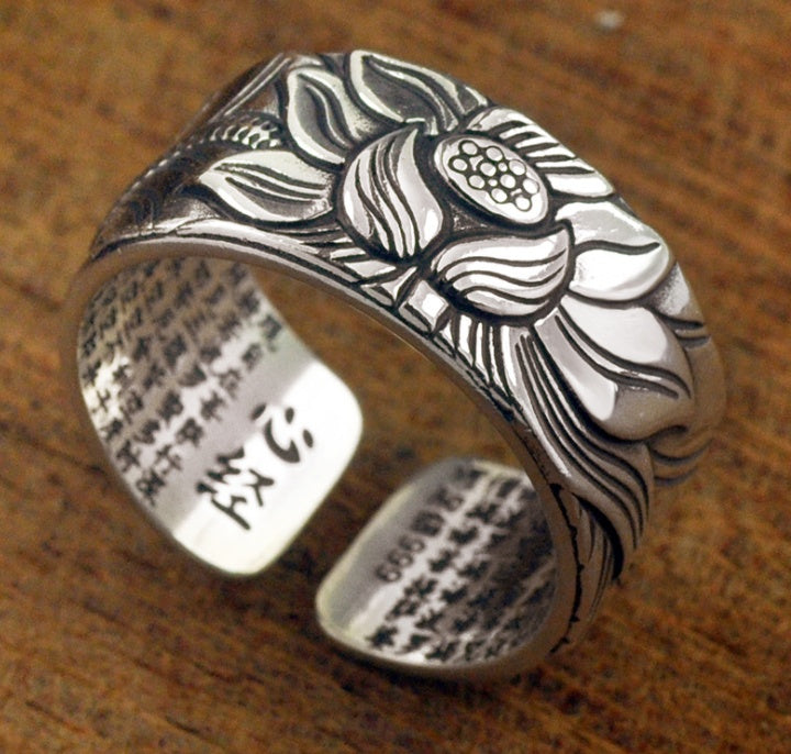 Anillo Lotus Sutra en Cobre Thai — Estilo Étnico Moderno