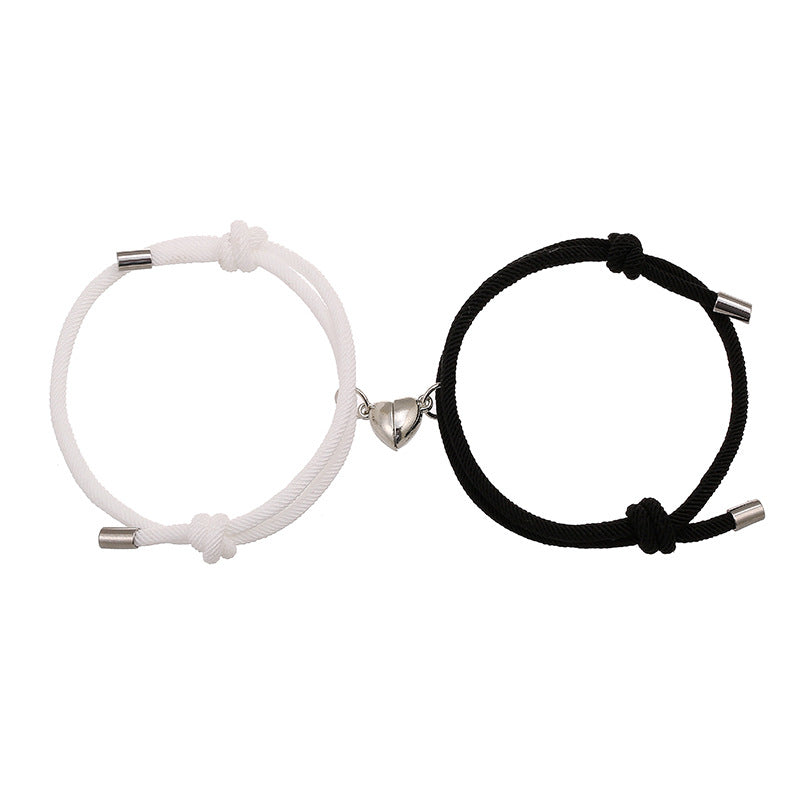 Pulseras Magnéticas de Nylon — Pareja • Ajustables y Minimalistas