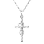 Collar Cruz Diamantada con Nudo Infinito — Estilo Elegante