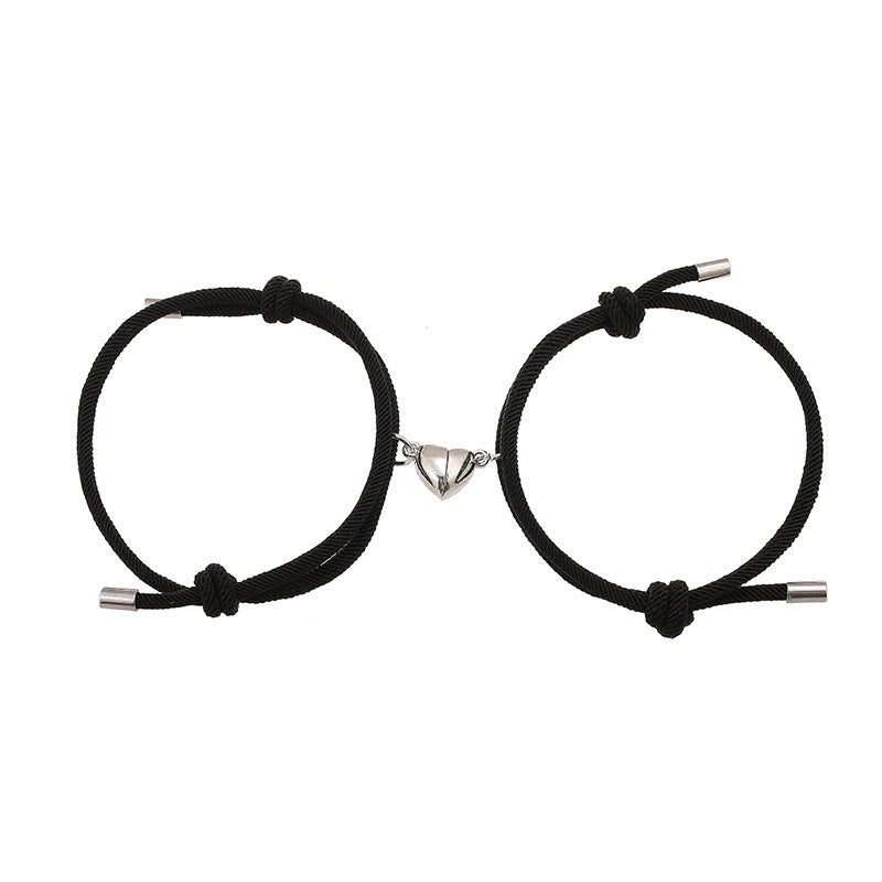 Pulseras Magnéticas de Nylon — Pareja • Ajustables y Minimalistas