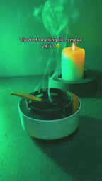 Cenicero Purificador de Aire con Ionizador — Elimina Olores, Silencioso, Portátil, ABS