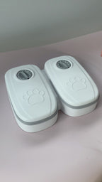 Dispensador de Comida y Agua por Gravedad para Mascotas — 2 en 1, Plástico, Sin Electricidad