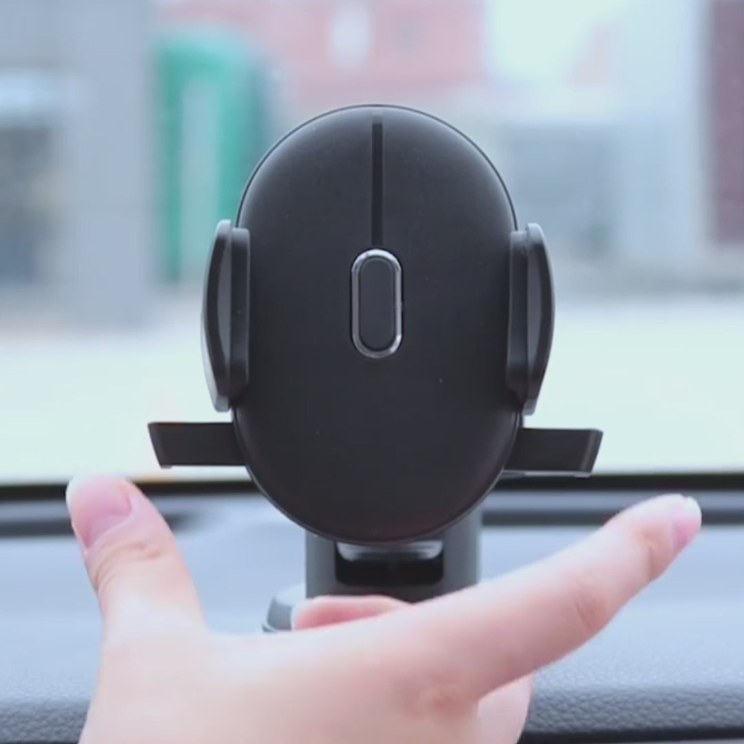 Soporte para celular para coche con ventosa y brazo telescópico — rotación de 360°, ABS, para dispositivos de 3.5 a 7"