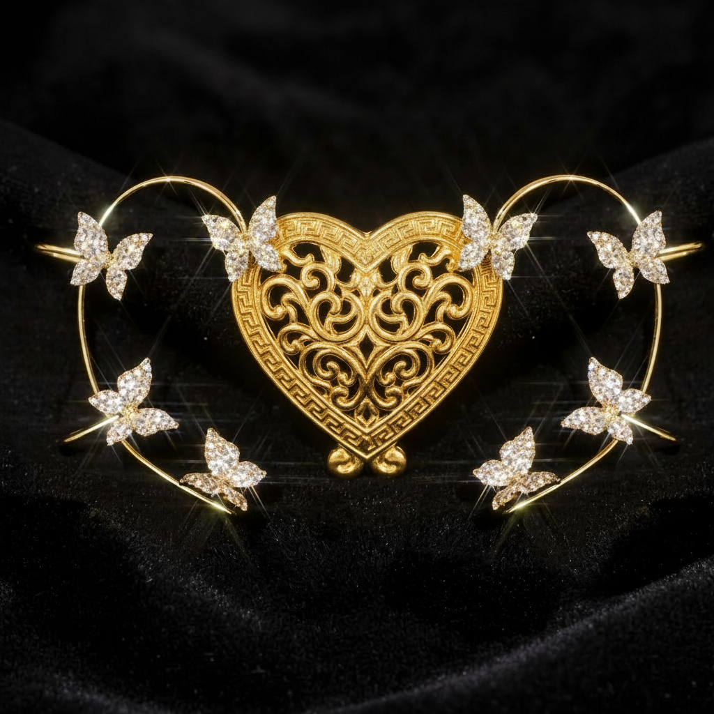 Aretes Mariposa con Clip y Gancho — Diseño Ajustable para Una o Ambas Orejas